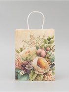 Пакет крафтовый «Цветы», 25×22×11 см - Фото 4