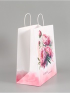 Пакет крафт "Самой нежной" 32 х 17 х 37 см - Фото 3