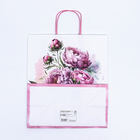 Пакет крафт "Самой нежной" 32 х 17 х 37 см - Фото 5