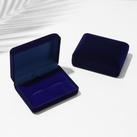 Футляр бархатный под запонки «Классика», 7,7×6×3,2, цвет синий