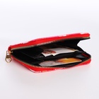 Кошелёк на молнии, красный - фото 57997634