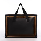 Термосумка на молнии, 14 л, чёрная, жёлтая - Фото 2