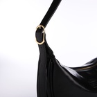 Сумка женская багет на молнии, 26.5×7.5×20 см, чёрная - Фото 4