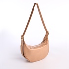 Сумка женская багет на молнии, 26.5×7.5×20 см, бежевая - Фото 4