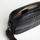 Сумка женская на молнии, чёрная - фото 60831658