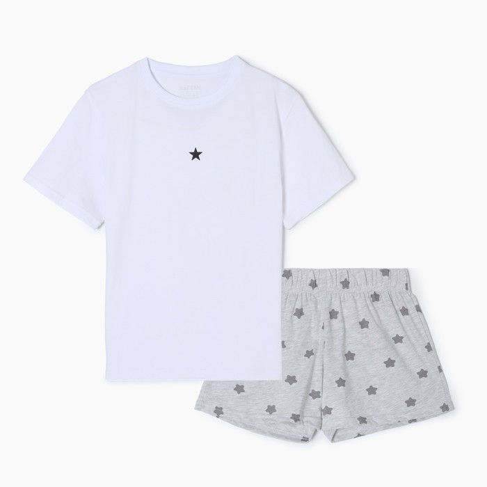 Пижама женская (футболка, шорты) KAFTAN «Звезды», размер 52-54, серая