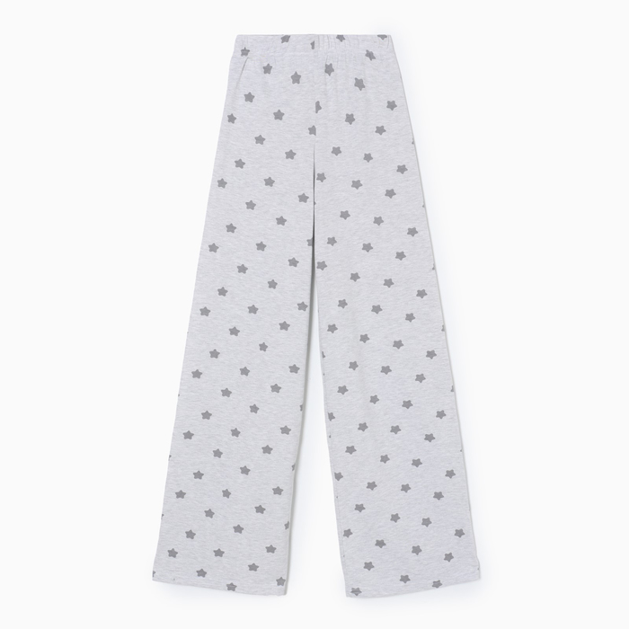 Брюки прямые домашние женские KAFTAN «Звезды», размер 52-54, серые