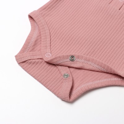 Боди для девочки «Крошка Я» BASIC LINE, рост 80-86 см, розовое