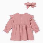 Платье и повязка Крошка, Я BASIC LINE, рост 68-74 см, розовый - Фото 5