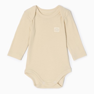 Боди с длинным рукавом «Крошка Я», рост 80-86 см, бежевое