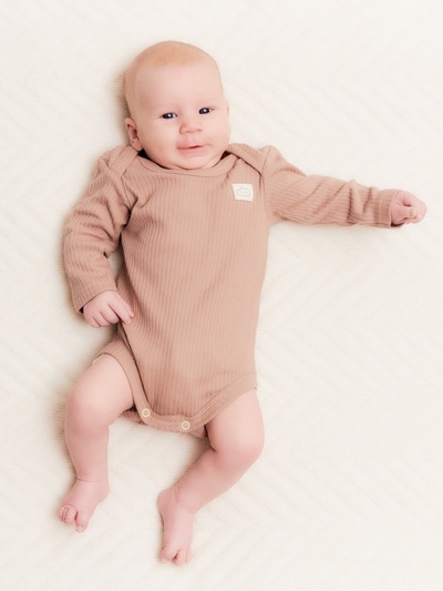 Боди детское «Крошка Я», рост 62-68 см, коричневое