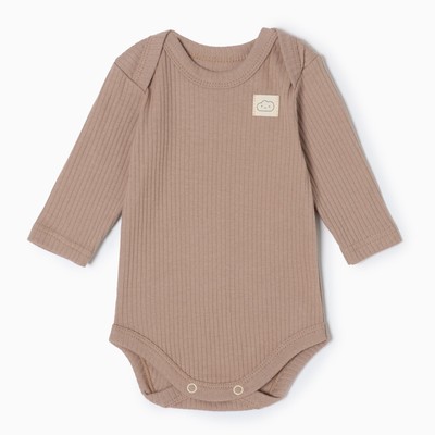 Боди с длинным рукавом «Крошка Я», рост 68-74 см, коричневое