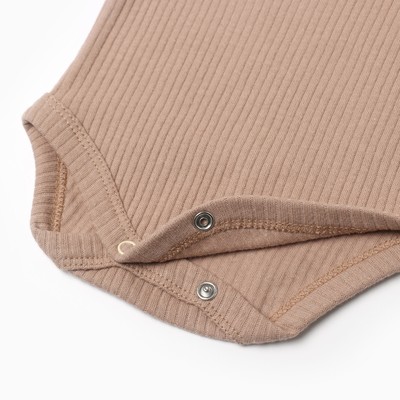 Боди с длинным рукавом «Крошка Я», рост 80-86 см, коричневое