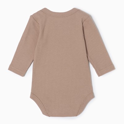 Боди с длинным рукавом «Крошка Я», рост 80-86 см, коричневое