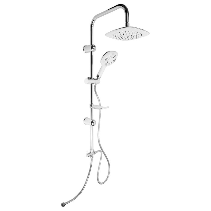 УЦЕНКА Душевая система ZEIN econom, тропическая и ручная лейка 3режима, шланги, стойка, мыльница - Фото 1