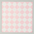 Салфетки бумажные «Розовые ромбики» 33х33 см, набор 20 шт. - фото 4614104