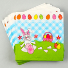Салфетки бумажные «Белый кролик» с розовым бантиком, 33х33 см, набор 20 шт. - фото 321074351