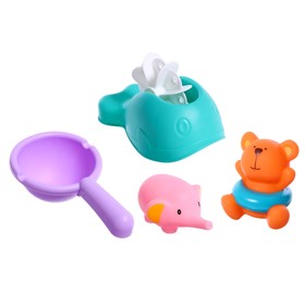 Набор игрушек для ванны «Зверята», 4 предмета