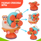 Развивающая игрушка «Весёлая улитка», с подвижными элементами, на присоске, цвет оранжевый - Фото 3