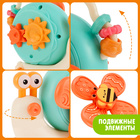 Развивающая игрушка «Весёлая улитка», с подвижными элементами, на присоске, цвет оранжевый - Фото 4