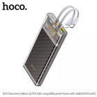 Внешний аккумулятор Hoco J104, 10000 мАч, USB/2Type-C/lightning, 3 А, серый - фото 9000525