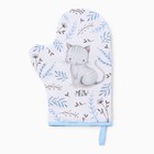 Набор кухонный «Доляна. Котенок»: варежка 20×28 см, прихватка 17×17 см, 35% хлопок, 65% п/э - Фото 2