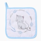 Набор кухонный «Доляна. Котенок»: варежка 20×28 см, прихватка 17×17 см, 35% хлопок, 65% п/э - Фото 4