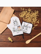 Набор кухонный Доляна «Сладкой жизни»: варежка 20×28 см, прихватка 17×17 см, 35% хлопок, 65% п/э - Фото 9