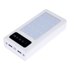Внешний портативный аккумулятор 486, 20000 мАч, кабели Type-C/Lightning/MicroUSB, фонарь, белый - Фото 3