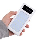 Внешний портативный аккумулятор 486, 20000 мАч, кабели Type-C/Lightning/MicroUSB, фонарь, белый - Фото 9
