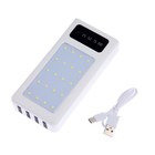 Внешний портативный аккумулятор 486, 20000 мАч, кабели Type-C/Lightning/MicroUSB, фонарь, белый - Фото 11