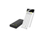Внешний аккумулятор BYZ W79, 10000 мАч, Type-C, USB, 2 А, дисплей, кабели 4, дисплей,чёрный - фото 51527312 Внешний аккумулятор BYZ W79, 10000 мАч, Type-C, USB, 2 А, дисплей, кабели 4, дисплей,чёрный - фото 51527312