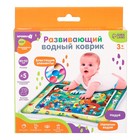 Акваковрик надувной развивающий водный «Веселые Зверята» 80х50 см - Фото 7