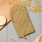 Варежка-прихватка «Этель» Kitchen, коричневая, 15×28 см, саржа, 100% хлопок - Фото 1