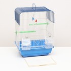 Клетка для птиц укомплектованная Bd-1/2q, 30 х 23 х 39 см, синяя - Фото 7