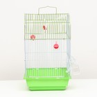 Клетка для птиц укомплектованная Bd-2/4f, 34 х 27 х 44 см, зелёная - Фото 2