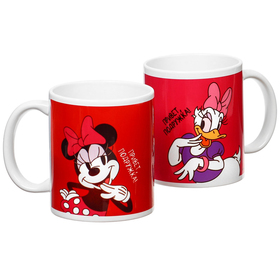 Кружки керамические парные «Подружки», 320 мл, 2 шт., Микки и друзья
