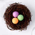 Пасхальный декор "Гнездо + 3 яйца" - фото 24500643
