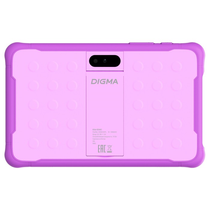 Планшет Digma Kids 8260C T310 (1.8) 4C RAM4Gb ROM64Gb 8" IPS 1280x800 3G 4G Android 12 фиол   103388 - фото 51528060