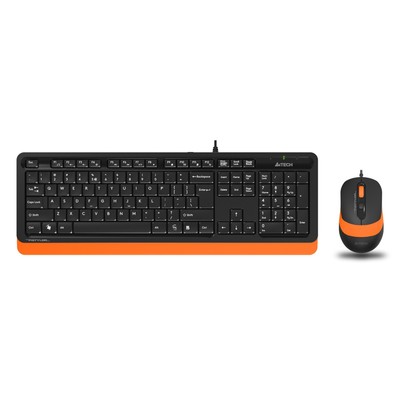 Клавиатура + мышь A4Tech Fstyler F1010 клав:черный/оранжевый мышь:черный/оранжевый USB Mult   103388
