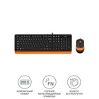 Клавиатура + мышь A4Tech Fstyler F1010 клав:черный/оранжевый мышь:черный/оранжевый USB Mult   103388 - Фото 2