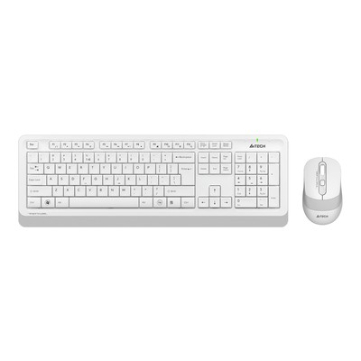 Клавиатура + мышь A4Tech Fstyler FG1010S клав:белый/серый мышь:белый/серый USB беспроводная   103388