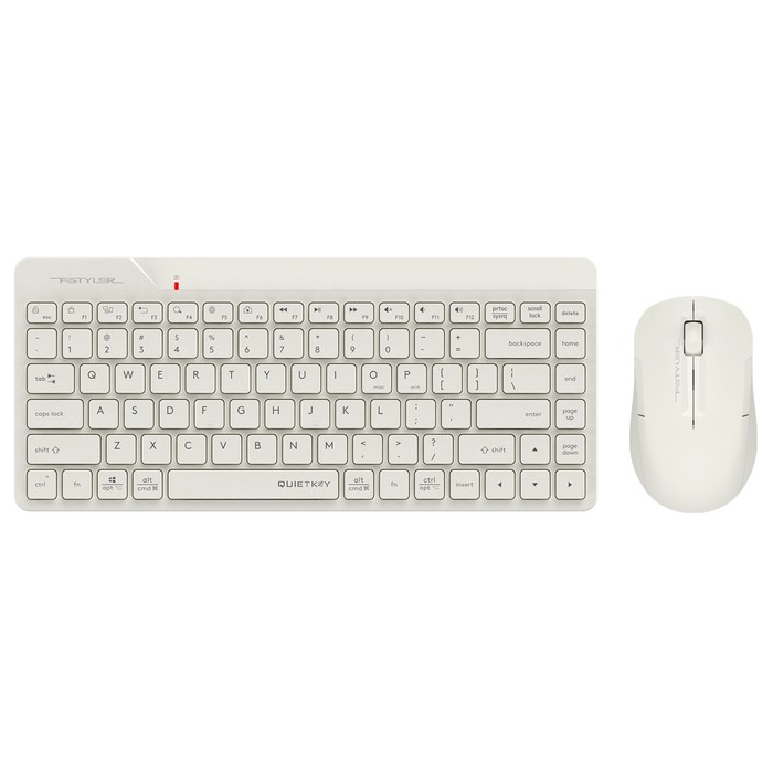 Клавиатура + мышь A4Tech Fstyler FG2200 Air клав:бежевый мышь:бежевый USB беспроводная slim   103388 - Фото 1