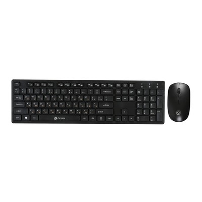 Клавиатура + мышь Оклик 240M клав:черный мышь:черный USB беспроводная slim Multimedia (1091   103388