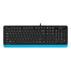 Клавиатура A4Tech Fstyler FK10 черный/синий USB - Фото 1