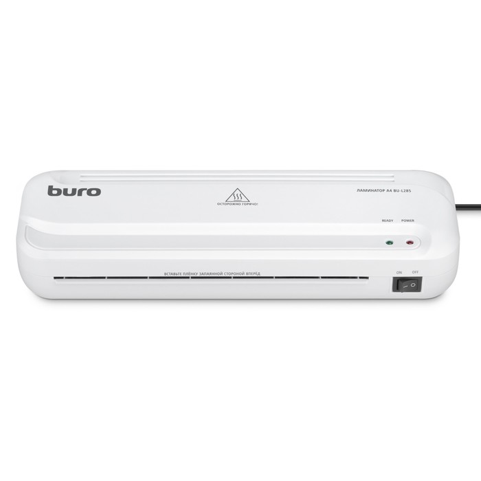 Ламинатор Buro BU-L285, 2 вала, A4, 80-100 мкм, 22 см/мин, ламинация фото, белый - Фото 1