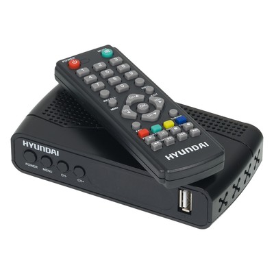 Ресивер DVB-T2 Hyundai H-DVB500 черный