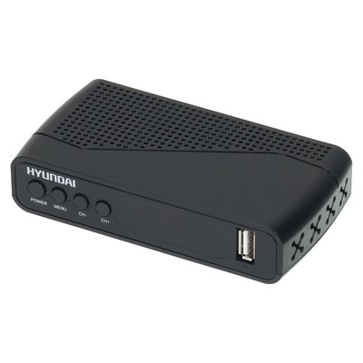Ресивер DVB-T2 Hyundai H-DVB500, чёрный