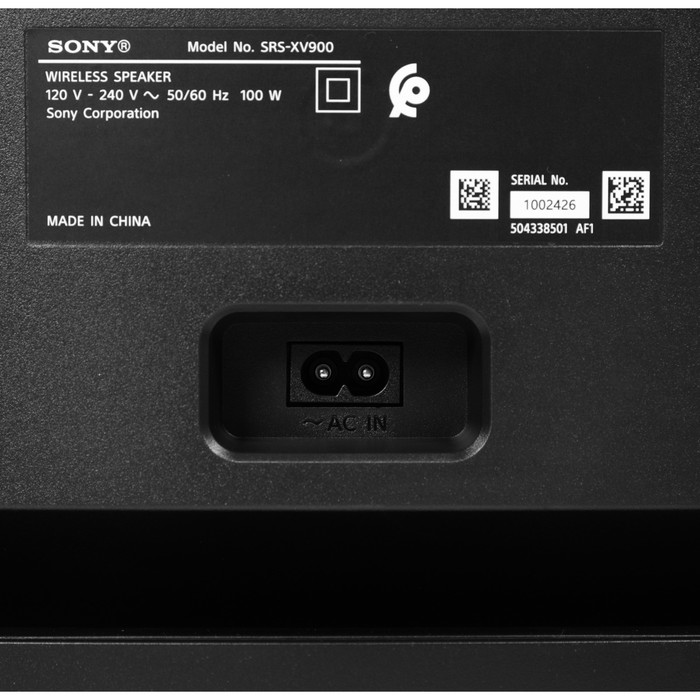 Минисистема Sony SRS-XV900 черный 100Вт USB BT - фото 51529480