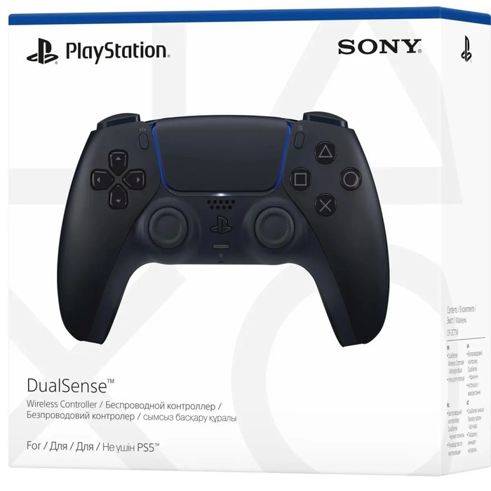 Геймпад Беспроводной PlayStation DualSense черный для: PlayStation 5 (CFI-ZCT1W) - фото 51582985